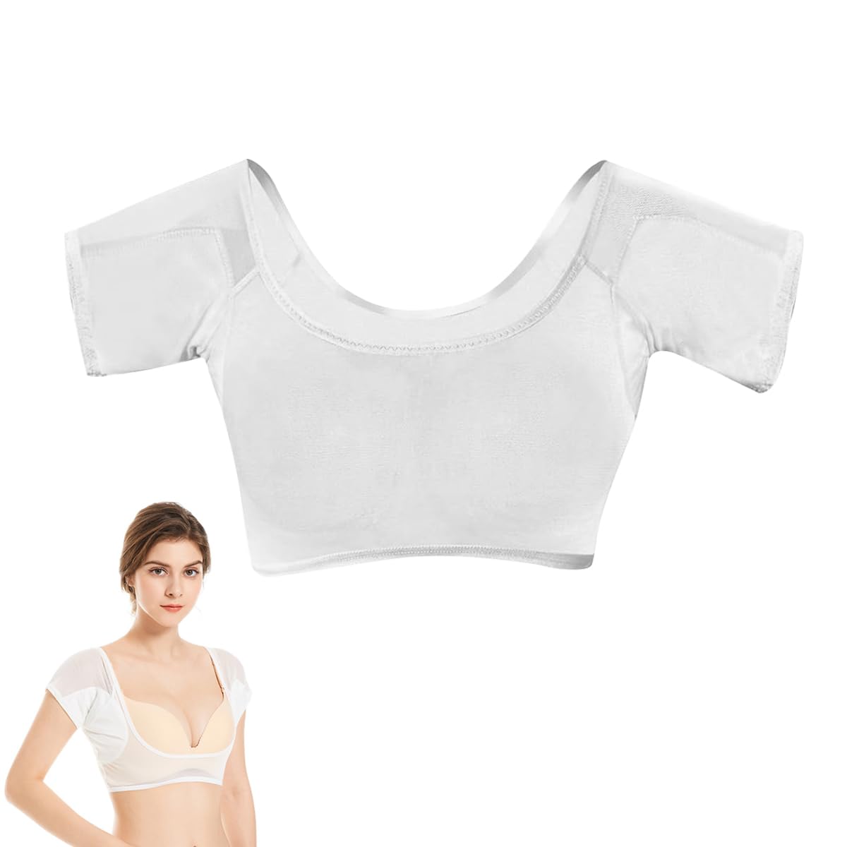 MAYCREATE Sweat Pads for Underarms Women Breathable Sweat Proof Vest Sheer Mesh Armpit Pad Underarms Pad for Women, Washable & Reusable - Size L MAYCREATE Sweat Pads for Underarms Women Breathable Sweat Proof Vest Sheer Mesh Armpit Pad Underarms Pad for Women, Washable & Reusable - Size L